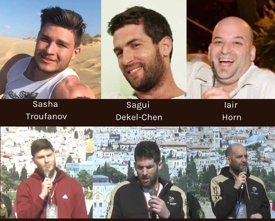Hamas liberó este sábado a tres rehenes israelíes en el sur de la Franja de Gaza