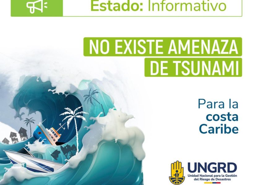 UNGRD y Dimar descartan amenaza de tsunami para San Andrés y el Caribe