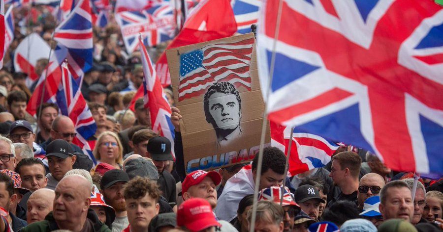 Alrededor de 110,000 personas protestan en Londres contra la inmigración