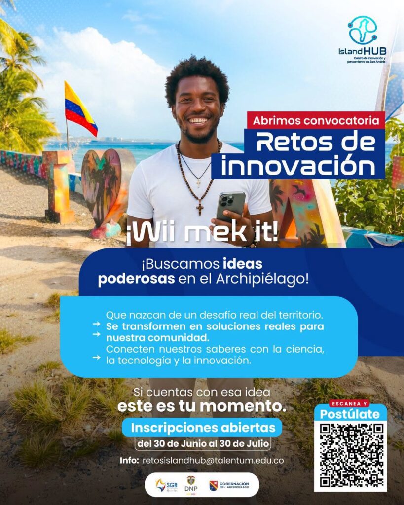 Gobernación de San Andrés abre convocatoria para impulsar ideas innovadoras que transformen el Archipiélago